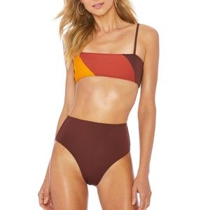 ELLEJAY High Waisted Carolyn Bottoms in Brown